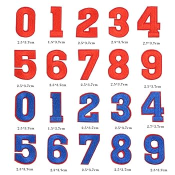 オリジナル　刺しゅう　ワッペン　 製作所k d Amazon.co.jp: 【Wdlife】0～9数字ワッペンアイロン刺繍